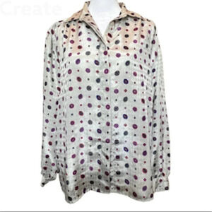 Alfred Dunner vintage button up blouse, sz 14